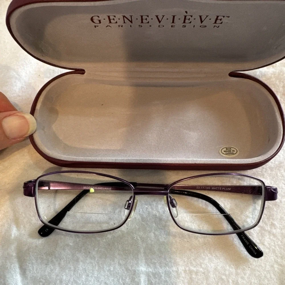 Genevieve‎ Eyeglasses PARIS MODERN MELANIE Matte Plum 53-17-140  Frames ONLY